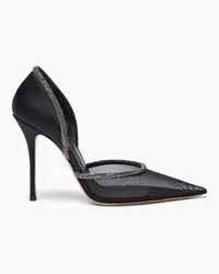 Casadei Scarlet Mimì Mesh Pumps - Donna Décolleté E Slingback Black And Ematite Black