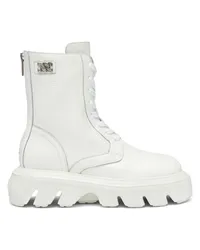 Casadei Generation C Leather Biker Boots - Donna Suola Xxl White White