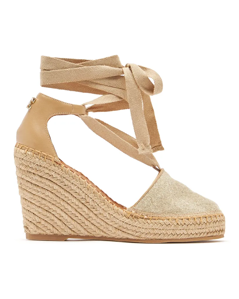 Casadei Espadrillas Baleari Gold - Donna Zeppe E Slides Avana Avana