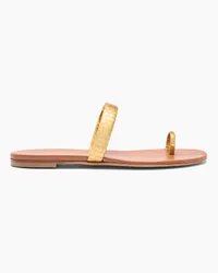 Casadei Atomium Leather And Gold Flats - Donna Flats e Mocassini Gold And Etruria Gold