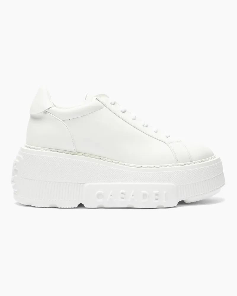 Casadei Nexus Leather Sneakers - Donna Sneakers White White