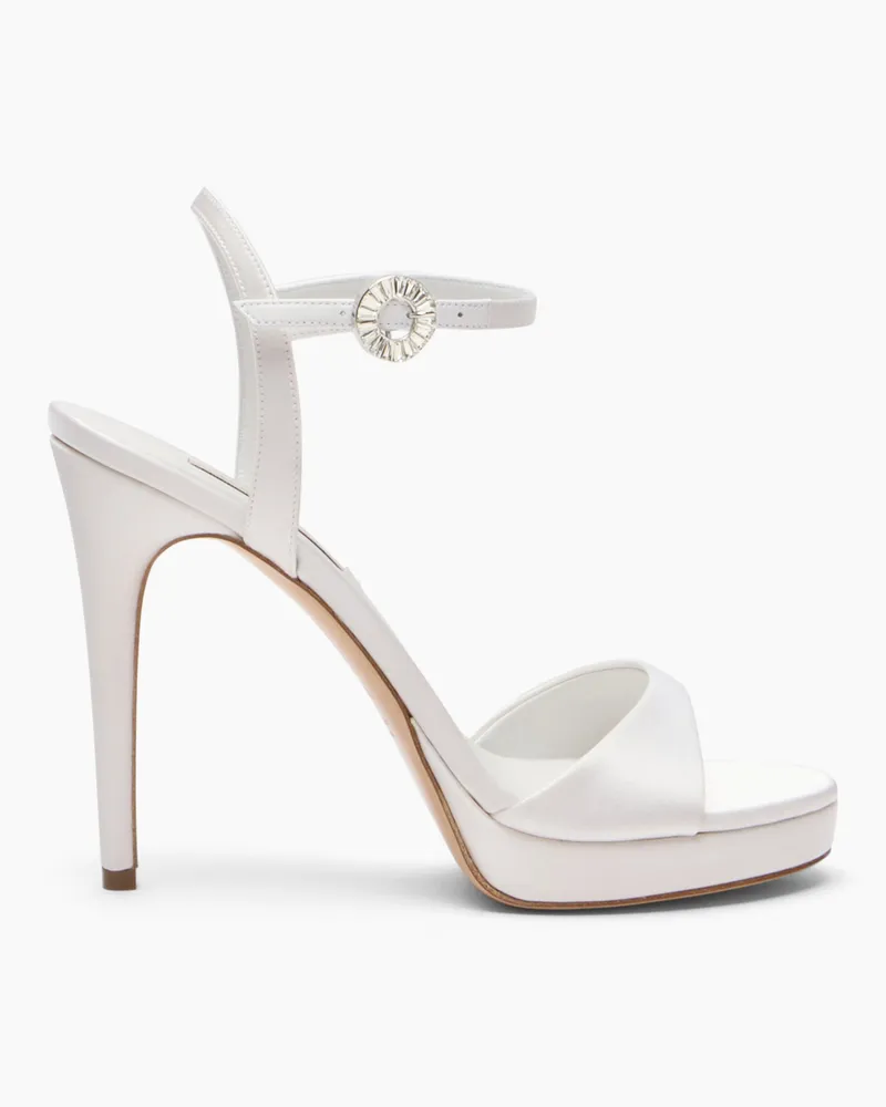 Casadei Michelle Satin Sandals - Donna Plateau White White