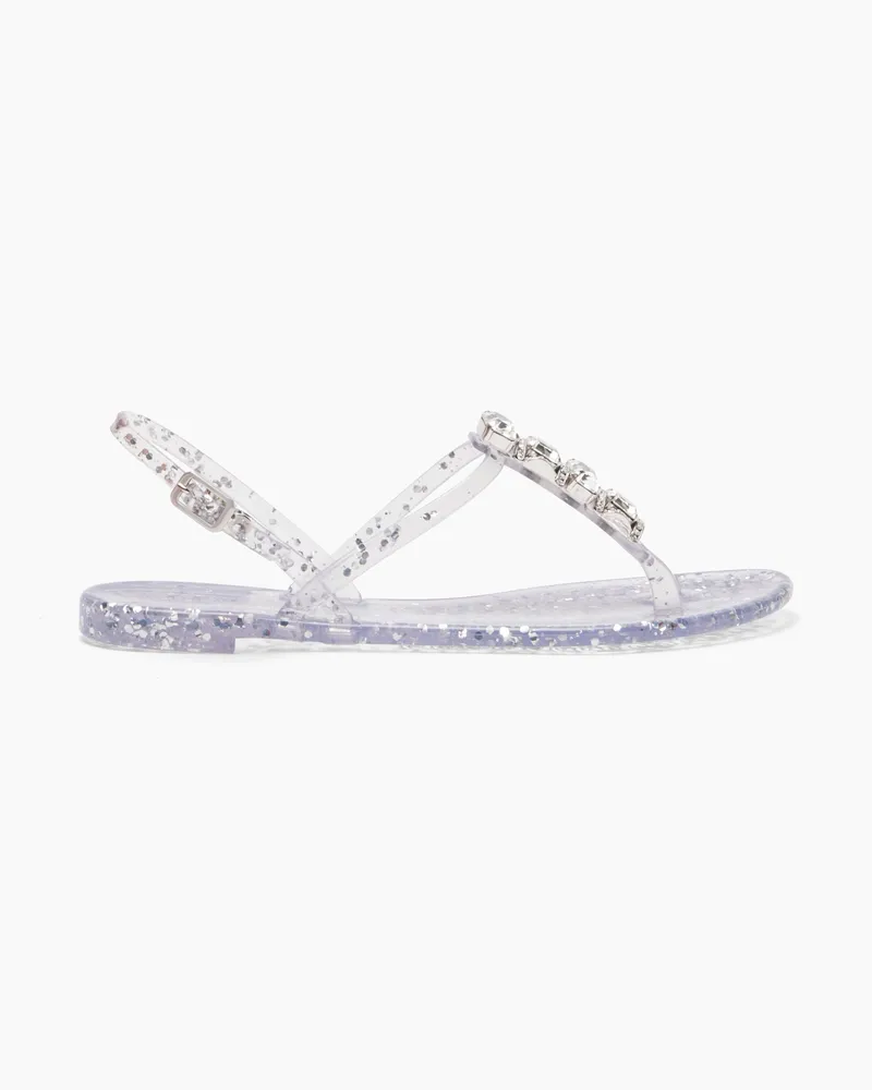 Casadei Jelly Glitter Decor Sandals - Donna Flats e Mocassini Ice And Silver Ice