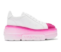 Nexus Toe Cap Sneakers - Donna Suola Xxl White And Fuchsia