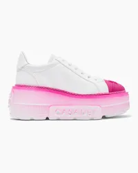 Casadei Nexus Toe Cap Sneakers - Donna Sneakers White And Fuchsia White