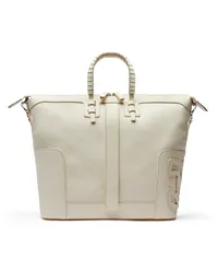 Casadei C-style Leather Traveller Bag Small - Donna Borse Off White Off