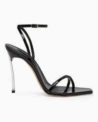 Casadei Superblade Patent Leather Sandals - Donna Sandali Black Black