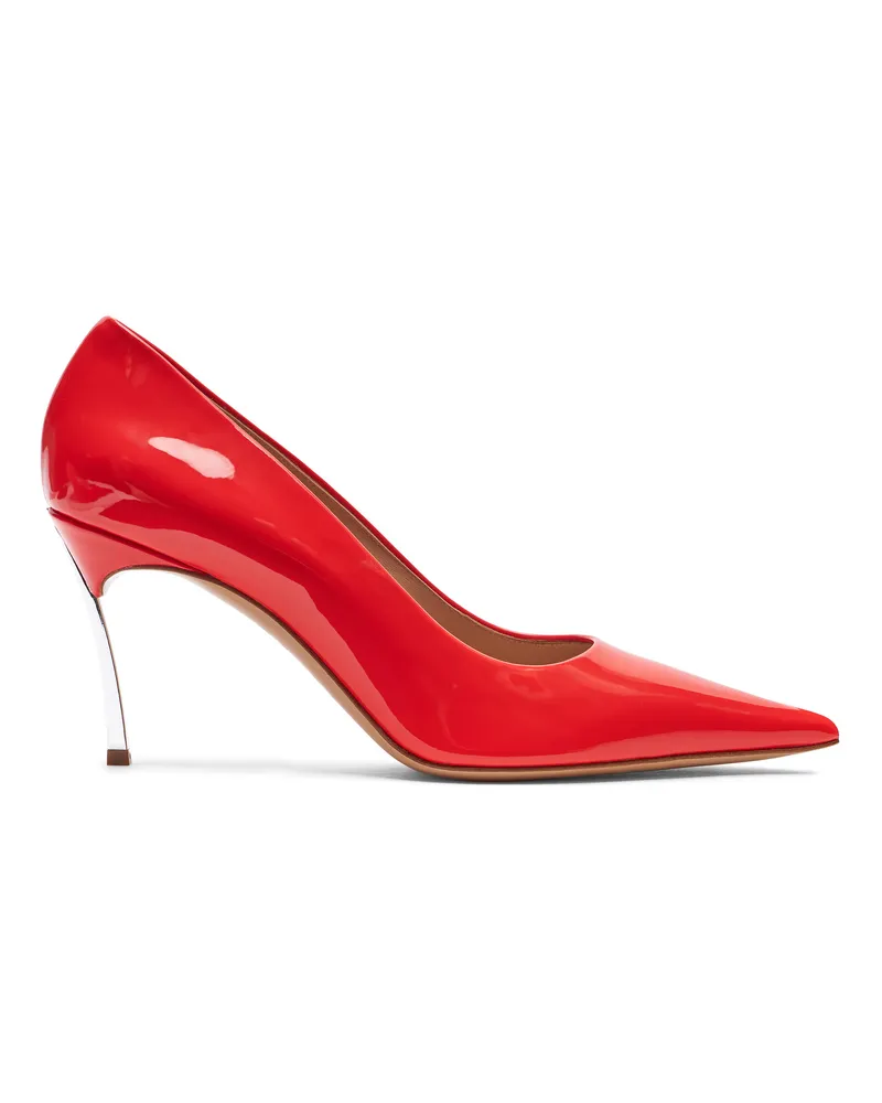 Casadei Superblade Patent Leather Pumps - Donna Décolleté E Slingback Coralflame Coralflame