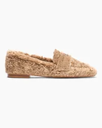 Casadei Valsenales Faux Fur Loafers - Donna Flats e Mocassini Caramello Caramello