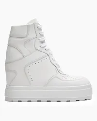 Casadei High Top Leather Sneakers - Donna Sneakers White White