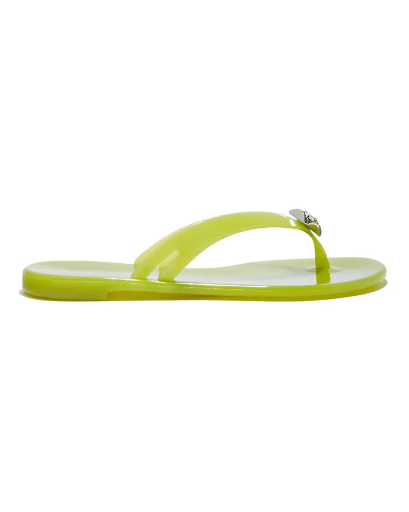 Casadei Jelly Jeweled Pvc Flip Flops - Donna Flats e Mocassini Lime Lime