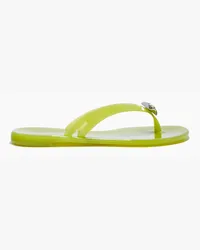 Casadei Jelly Jeweled Pvc Flip Flops - Donna Flats e Mocassini Lime Lime