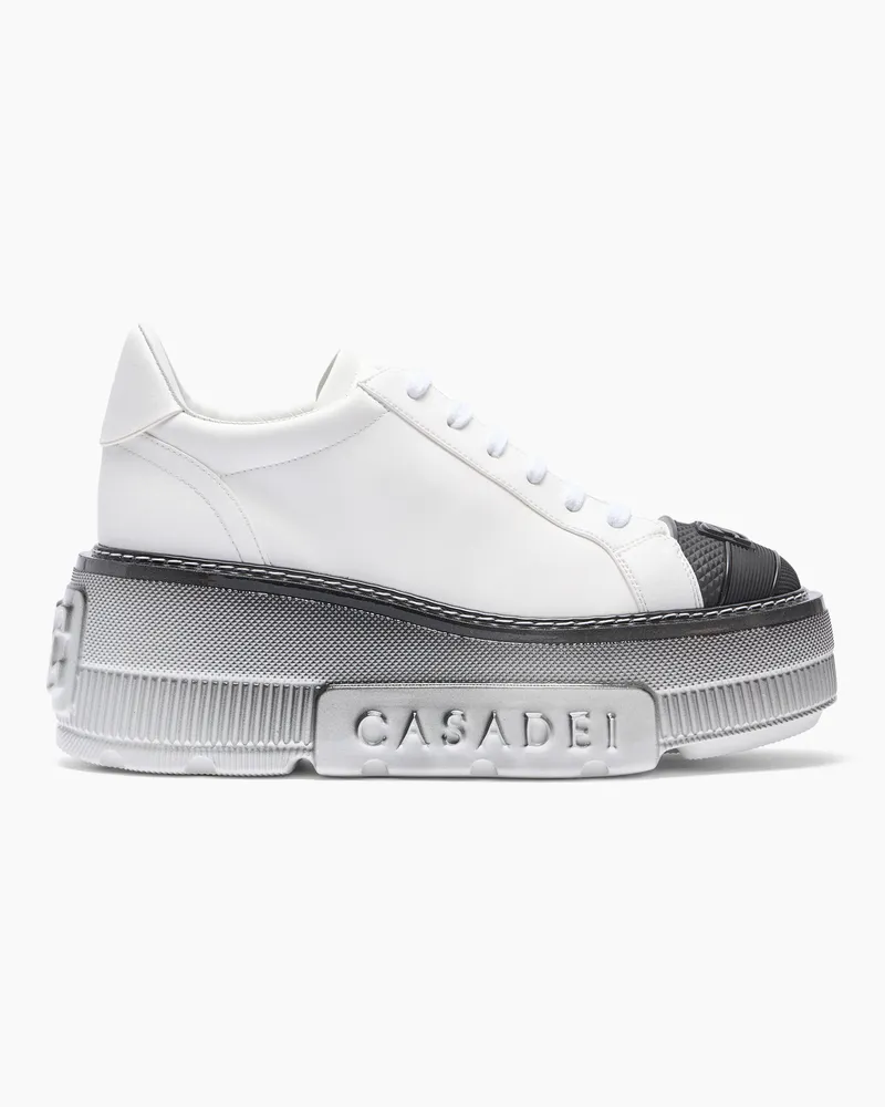 Casadei Nexus Toe Cap Sneakers - Donna Sneakers White And Black White