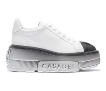 Nexus Toe Cap Sneakers - Donna Suola Xxl White And Black