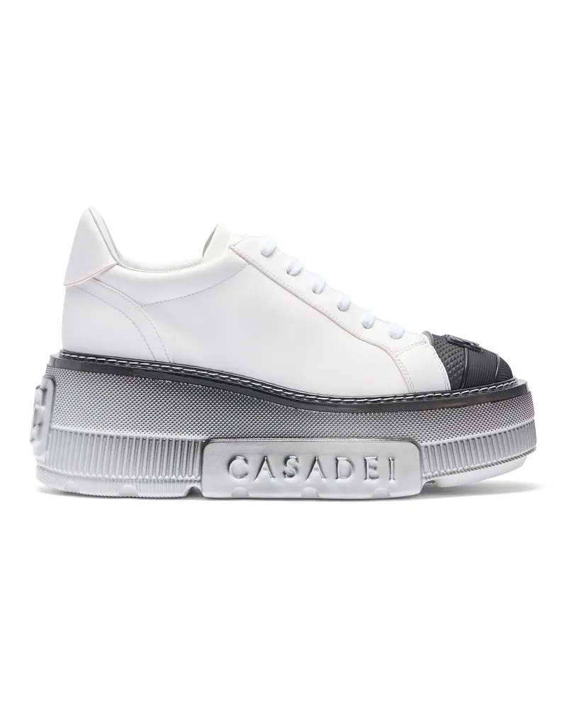 Casadei Nexus Toe Cap Sneakers - Donna Suola Xxl White And Black White