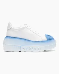 Casadei Nexus Toe Cap Sneakers - Donna Sneakers White And Bohemian Blue White