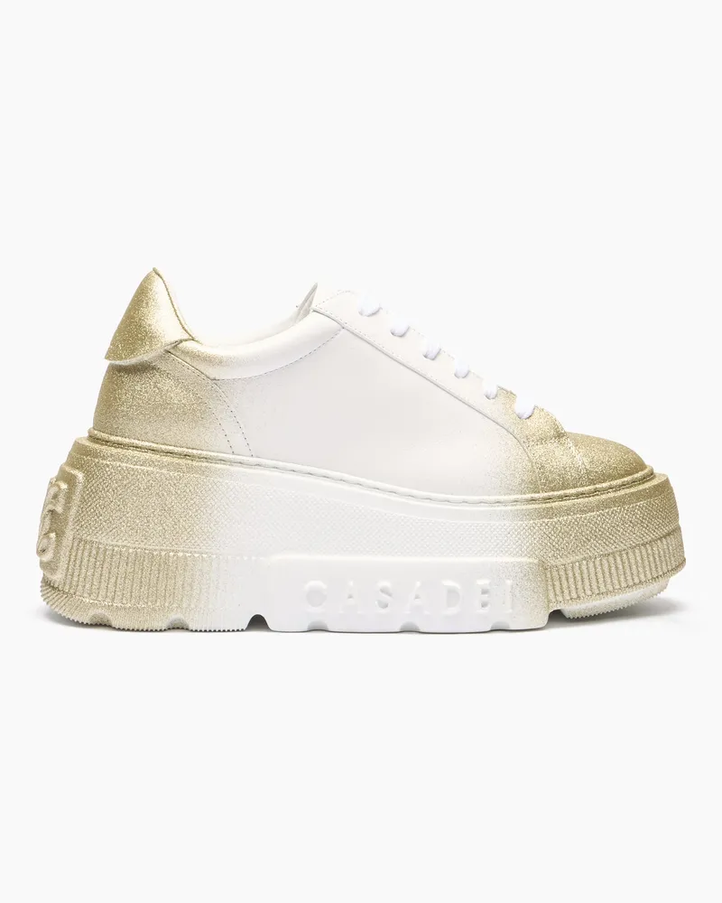 Casadei Nexus Salento Reflex Sneakers - Donna Sneakers White And Sand White