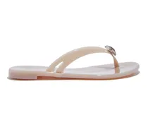 Jelly Jeweled Pvc Flip Flops - Donna Flats e Mocassini Sandstone