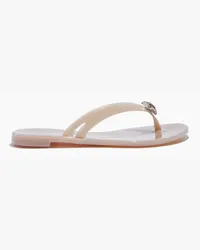 Casadei Jelly Jeweled Pvc Flip Flops - Donna Flats e Mocassini Sandstone Sandstone