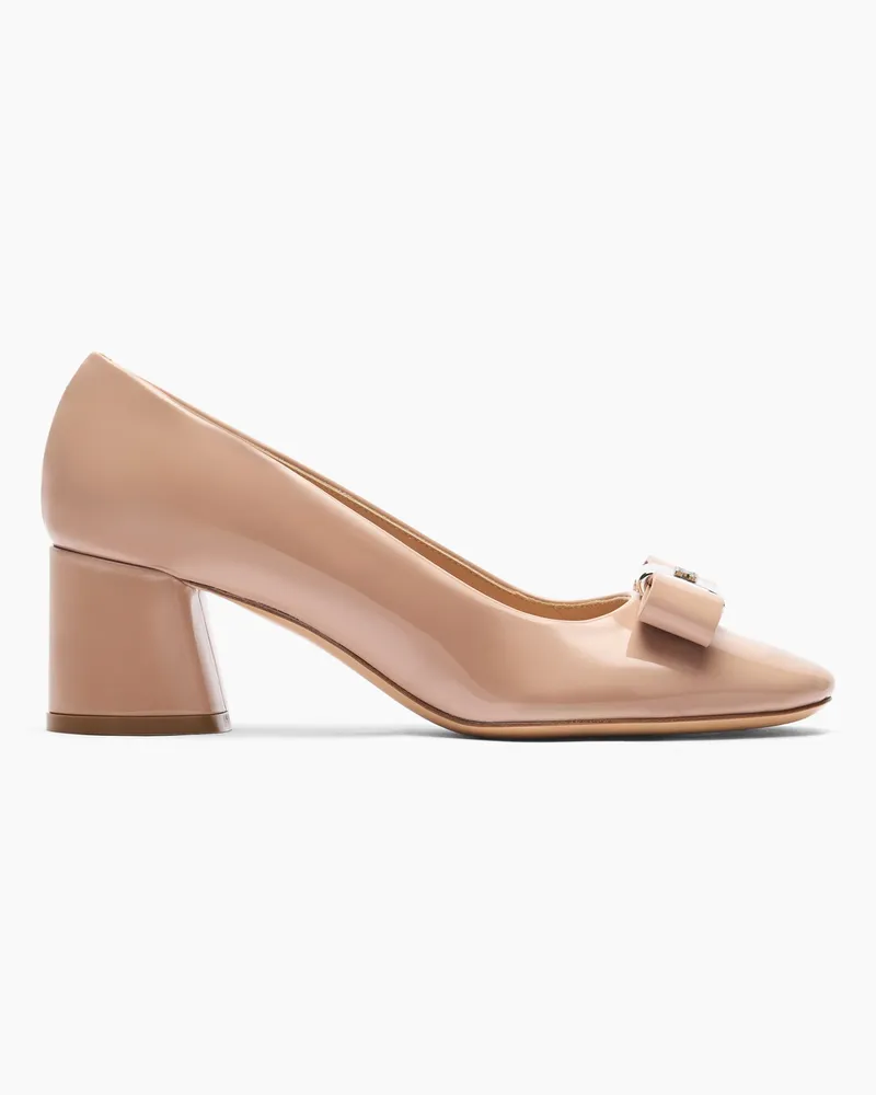 Casadei Cleo Patent Leather Pumps - Donna Décolleté E Slingback Sand Sand