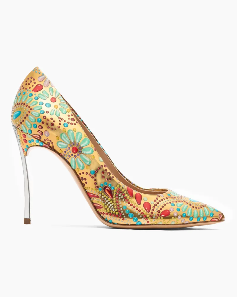 Casadei Blade Nuggets Pumps - Donna Décolleté E Slingback Gold Gold