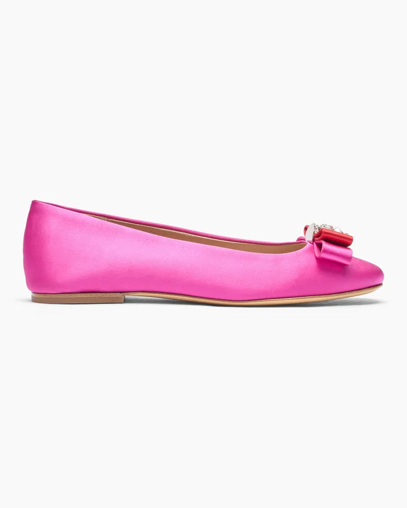 Casadei Satin Ballet Flats - Donna Flats e Mocassini Fuchsia And Flame Fuchsia