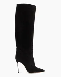 Casadei Blade Suede High Boots - Donna Stivali Black Black