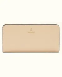 Furla Camelia Portafoglio Continental Grano Beige Pelle Di Vitello Morbida Donna Beige