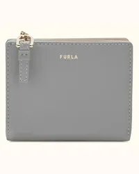 Furla Nuvola Portafoglio Compatto Cenere Grigio Pelle Di Vitello Claris Lux Donna Grigio