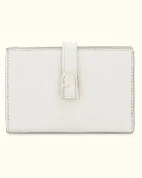 Furla Flow Portafoglio Compatto Marshmallow Bianco Pelle Di Vitello Claris Lux Donna Bianco