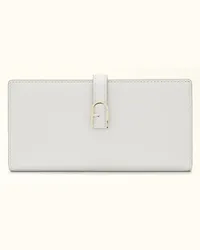 Furla Flow Portafoglio Continental Marshmallow Bianco Pelle Di Vitello Claris Lux Donna Bianco