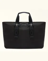 Furla Man Giove Borsa Shopping Nero Nero Tessuto Impermeabile In Nylon Cordura Uomo Nero