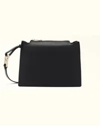 Furla Nuvola Borsa A Tracolla Nero Nero Pelle Di Vitello Claris Lux Donna Nero