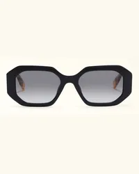 Furla Sunglasses Occhiali Da Sole Nero Nero Acetato Color-block Donna Nero