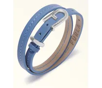 Buckle Bracciale Orizzonte Blu Vitello + Metallo Donna