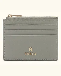 Furla Camelia Porta Carte Di Credito Cenere Grigio Pelle Stampata Donna Grigio