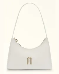 Furla Diamante Borsa A Spalla Marshmallow Bianco Pelle Di Vitello Morbida Donna Bianco