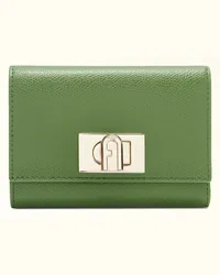 Furla 1927 Portafoglio Compatto Ivy Verde Pelle Stampata Donna Verde