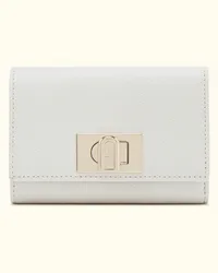 Furla 1927 Portafoglio Compatto Marshmallow Bianco Pelle Stampata Donna Bianco