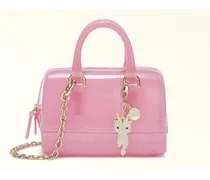 Candy Borsa Mini Pink Rosa Pvc + Metallo Donna