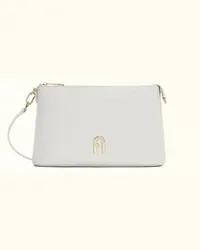 Furla Diamante Borsa Mini Marshmallow Bianco Pelle Di Vitello Morbida Donna Bianco