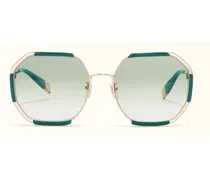 Sunglasses Occhiali Da Sole Jasper Verde Metallo + Acetato Donna
