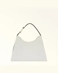 Furla Nuvola Borsa A Spalla Marshmallow Bianco Pelle Di Vitello Claris Lux Donna Bianco