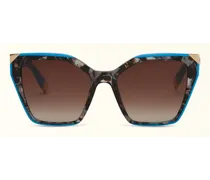 Sunglasses Sfu686 Occhiali Da Sole Havana Marrone Acetato Color-block Donna