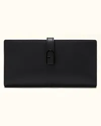 Furla Flow Portafoglio Continental Nero Nero Pelle Di Vitello Claris Lux Donna Nero