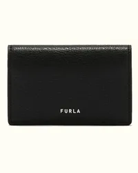 Furla Man Project Porta Carte Di Credito Nero Nero Pelle Di Vitello Testurizzata Milos Uomo Nero