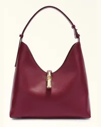 Furla Goccia Borsa A Spalla Ciliegia D Rosso Pelle Di Vitello Sidney Donna Rosso