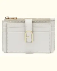 Furla Flow Porta Carte Di Credito Marshmallow Bianco Pelle Di Vitello Claris Lux Donna Bianco