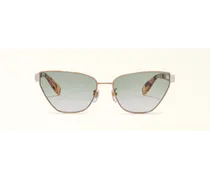 Sunglasses Occhiali Da Sole Havana Marrone Metallo + Acetato Donna