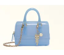 Candy Borsa Mini Blue Blu Pvc + Metallo Donna